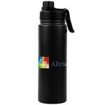 Ashford 24oz. Insulated Stainless Steel Bottle w/Spout Lid - Black