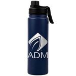 Ashford 24oz. Insulated Stainless Steel Bottle w/Spout Lid - Navy Blue