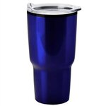 Aurora - 28 Oz. Stainless Steel Shell Auto Tumbler - Blue