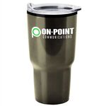 Aurora - 28 oz. Stainless Steel Shell Auto Tumbler - Gray