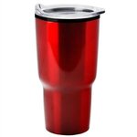 Aurora - 28 Oz. Stainless Steel Shell Auto Tumbler - Red