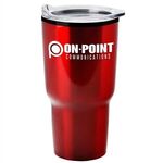 Aurora - 28 oz. Stainless Steel Shell Auto Tumbler - Red