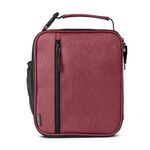 Austin Nylon Collection-Lunch Bag - Heather-burgundy