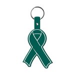 Awareness Ribbon Flexible Key Tag -  Dark Green