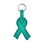 Awareness Ribbon Flexible Key Tag -  Translucent Aqua
