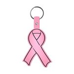 Awareness Ribbon Flexible Key Tag -  Translucent Pink