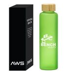 Aws 20 Oz. Belle Glass Bottle With Bamboo Lid -  