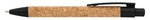 Bali Cork Pen with Wheat Plastic Trim - ColorJet - Black