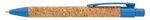 Bali Cork Pen with Wheat Plastic Trim - ColorJet - Light Blue