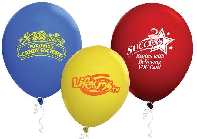 Main Product Image for Custom Printed Standard Latex Balloons 9"
