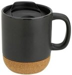Balsamo 12 oz Ceramic Mug with Cork Base - Medium Gray