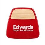Bamboo Accent Magnetic Clip with Pen Holder - Red