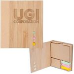 Buy Custom Printed Bamboo Board Memo Pad & Sticky Note Set