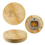 Buy Printed Bamboo Bottle Opener Magnet