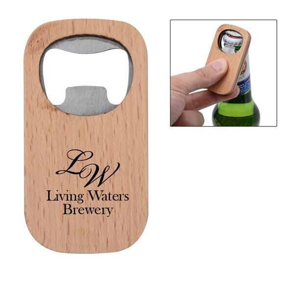 Main Product Image for Advertising Bamboo Bottle Opener