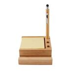 Bamboo Desk Organizer with Phone Holder -  