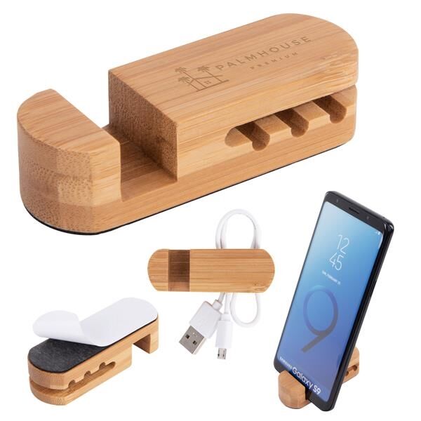Main Product Image for Bamboo Desktop Cable Organizer