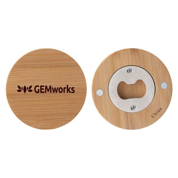 Main Product Image for Laser Engraved Bamboo Magnetic Bottle Opener
