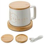 Buy Custom Printed Bamboo Mug Warmer with Ceramic Mug  8 oz