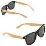 Bamboo Recycled Polycarbonate UV400 Sunglasses - Medium Black