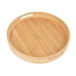 Bamboo Serving Tray With Handles -  