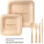 Bamboo Veneer 7-Inch Disposable Eco Plate -  