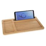 Bamboo Wireless Charging Pad Desktop Organizer -  