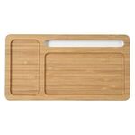 Bamboo Wireless Charging Pad Desktop Organizer -  