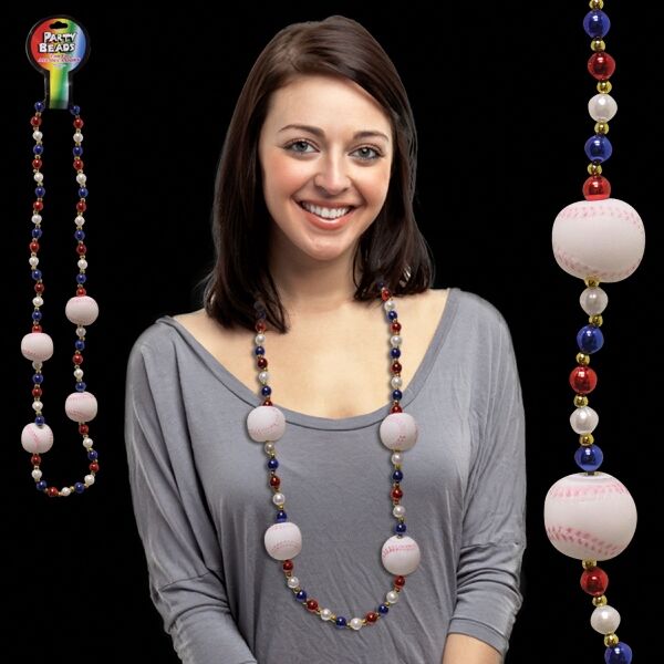 Main Product Image for Baseball 42" Bead Necklace