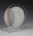 Baseball Achievement Award - 5-3/4" - Silkscreen - Clear