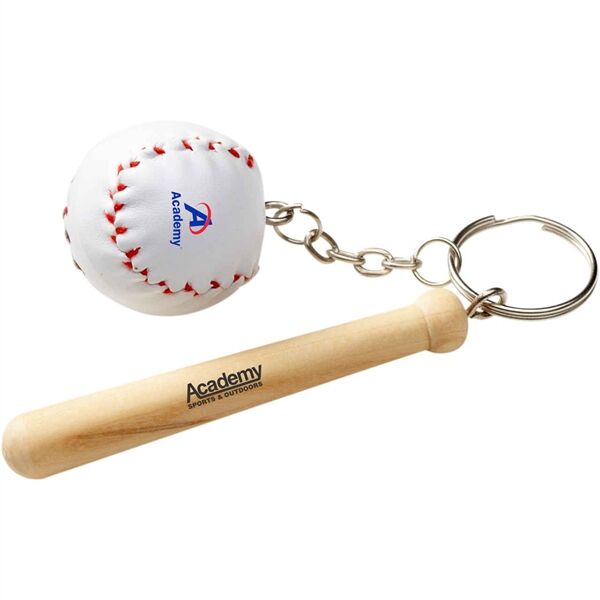 Main Product Image for Baseball Bat and Ball Keychain