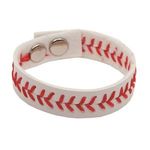Baseball Sports Bracelet (BLANK) - White with Red