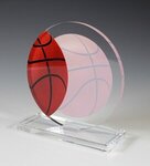 Basketball Achievement Award - Full Color - Clear