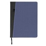Baxter Large Refillable Journal with Front Pocket - Blue-navy