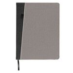 Baxter Large Refillable Journal with Front Pocket - Gray