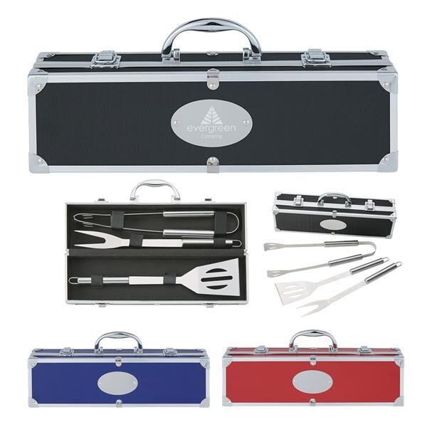Main Product Image for BBQ SET IN ALUMINUM CASE
