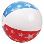 Beach Ball - 16" - Patriotic - Red/White/Blue