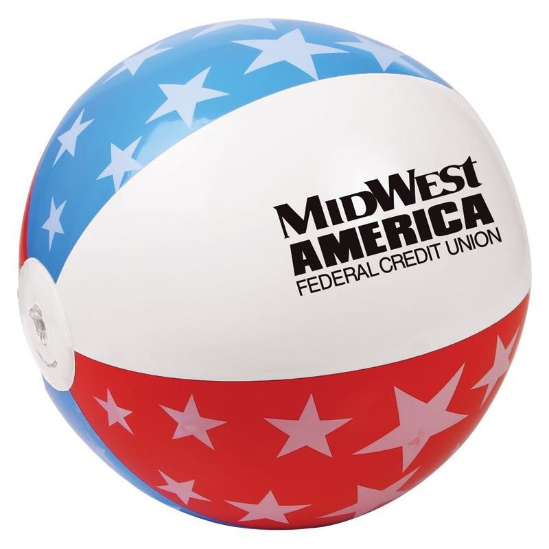 Main Product Image for Imprinted Beach Ball Patriotic 16in
