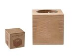 Beechwood Cube Candle Holder - Beechwood