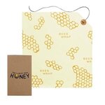 Bees wrap Large Sandwich with tie 13" x 13" -  