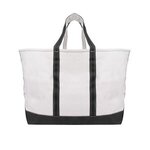 Below Deck Boat Tote Bag - Natural With Black