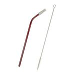 Bent Stainless Steel Straw - Red