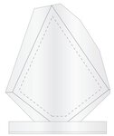 Beveled Diamond Award - Silkscreen - Clear