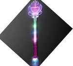 Big Light Up Heart Princess Wand 22.5"