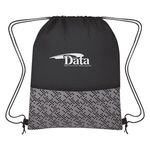 Bitmap Drawstring Backpack - Black