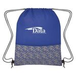 Bitmap Drawstring Backpack - Blue