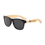 Black Frame Bamboo Iconic Sunglasses - Black
