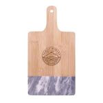 Black Marble & Bamboo Cutting Board -  