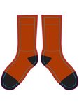 Black Out Crew Socks - Orange