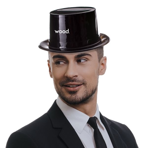 Main Product Image for Black Plastic Top Hats